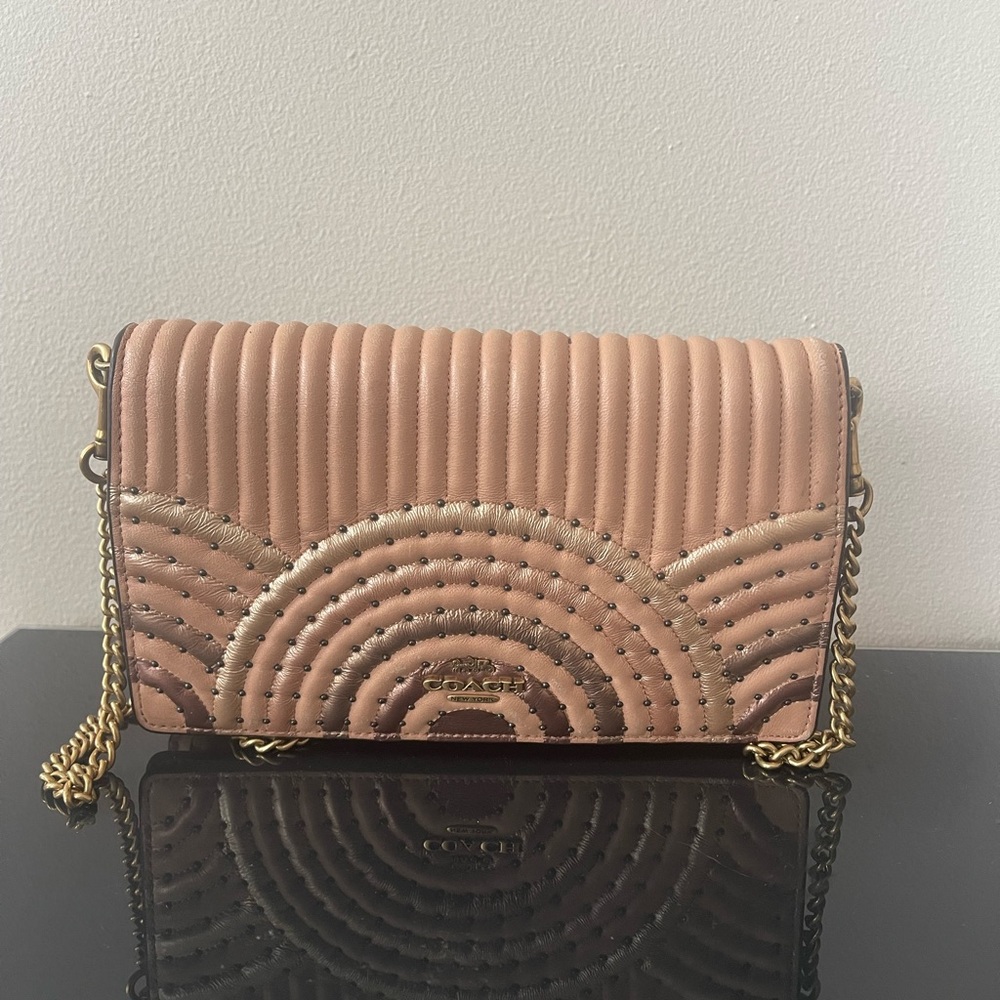 Coach Bag with Gold Chain